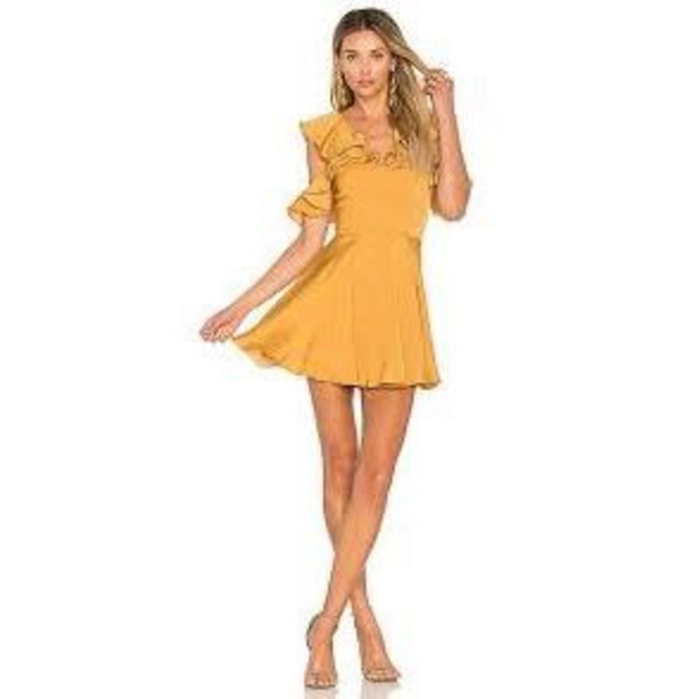 Lovers + Friends Revolve Deep Gold‎ Trophy Mini Dress - Size Small NWT